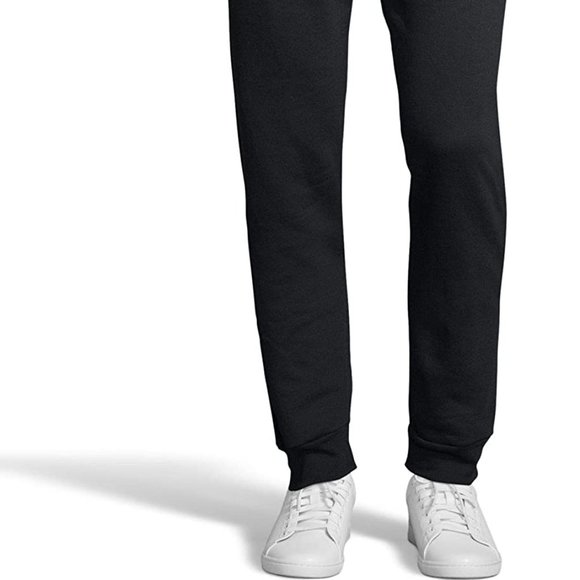 Hanes Mens Jogger Sweat Pants w/ Pockets Black 2XL - Picture 3 of 3